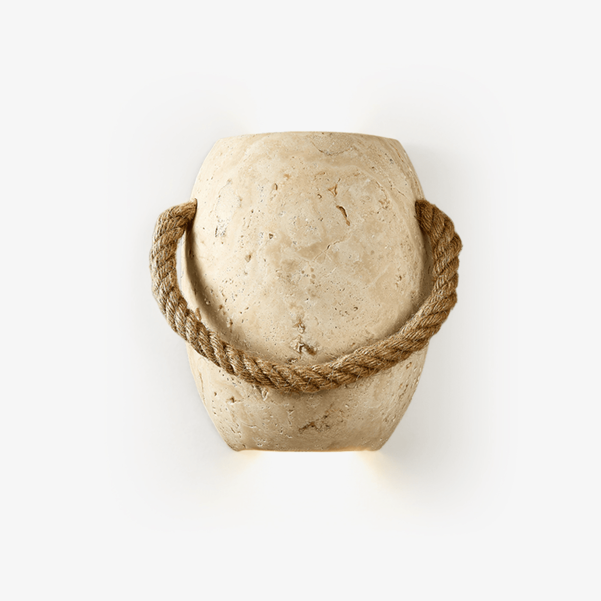 Coastal Rope Stone Travertine Wall Sconce - Tianguang Alabaster Lighting
