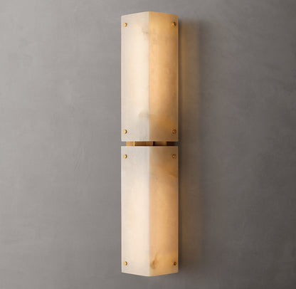 Reynard Alabaster Grand Wall Light, Bathroom Wall Sconce, detail 5