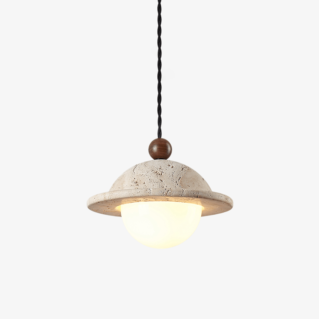 Travertine Saucer Pendant Light - Tianguang Alabaster Lighting