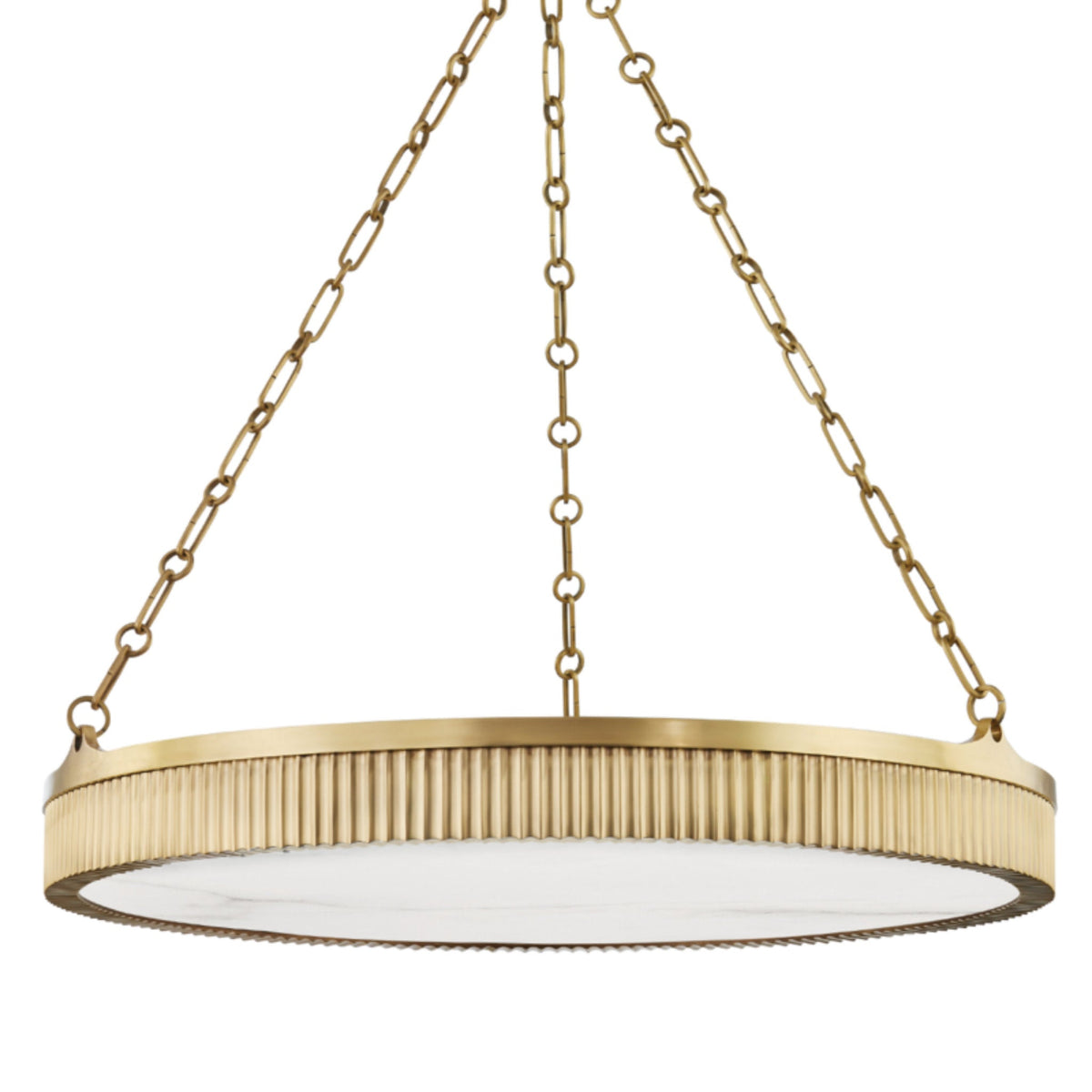 Lynden 8-Light Alabaster Chandelier in Aged Brass 30L x 30W x 4.25H - Tianguang Alabaster Lighting