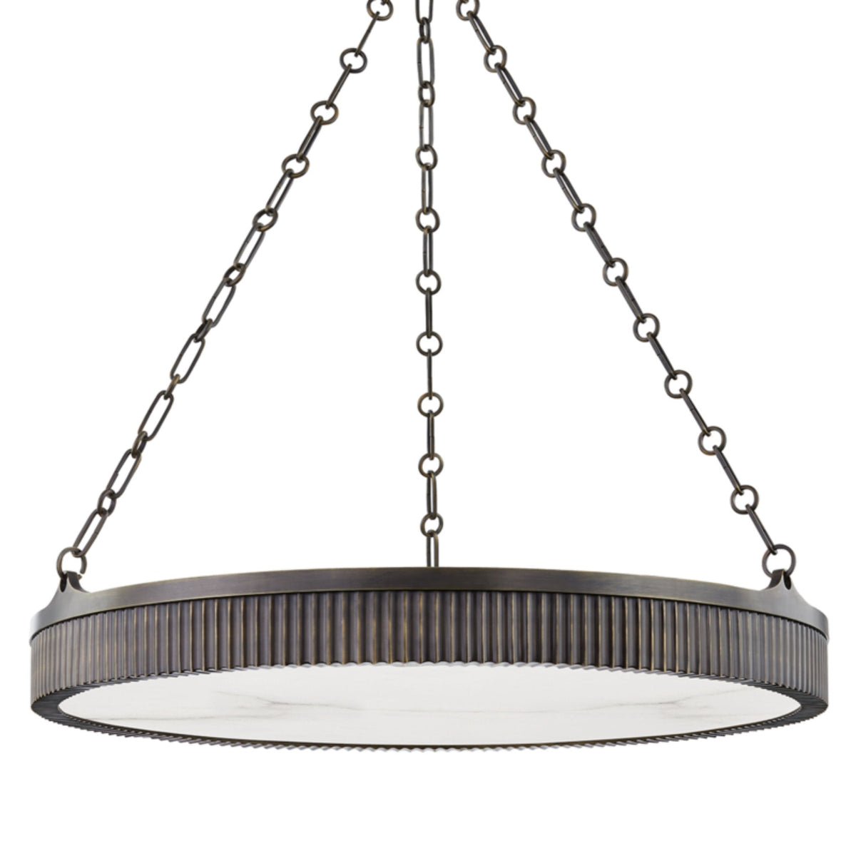Lynden 8-Light Alabaster Chandelier in Distressed Bronze 30L x 30W x 4.25H - Tianguang Alabaster Lighting