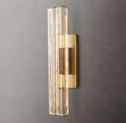 Audubon Crystal Double Wall Light, Hardwired Wall Sconce, Dimensions 15"