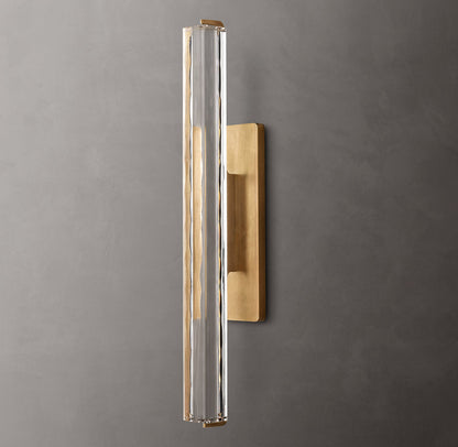 Audubon Crystal Single Wall Light 19 inch, Hardwired Wall Sconce, 4"D x 19"H