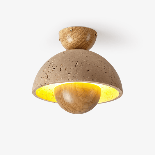 Nerio Travertine Ceiling Light - Tianguang Alabaster Lighting