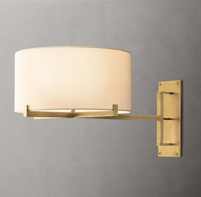 Pauillacs Drum Shade Swing-Arm Wall Light, Plug-In Wall Sconce, detail 15