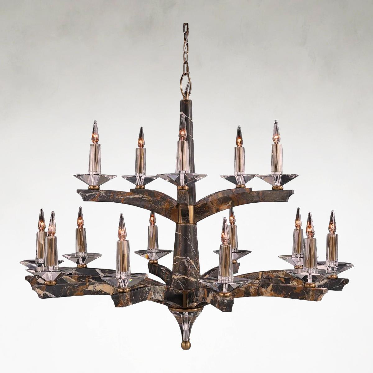 Invernesse 51.5 inch Ceiling Marble Chandelier Light - Tianguang Alabaster Lighting