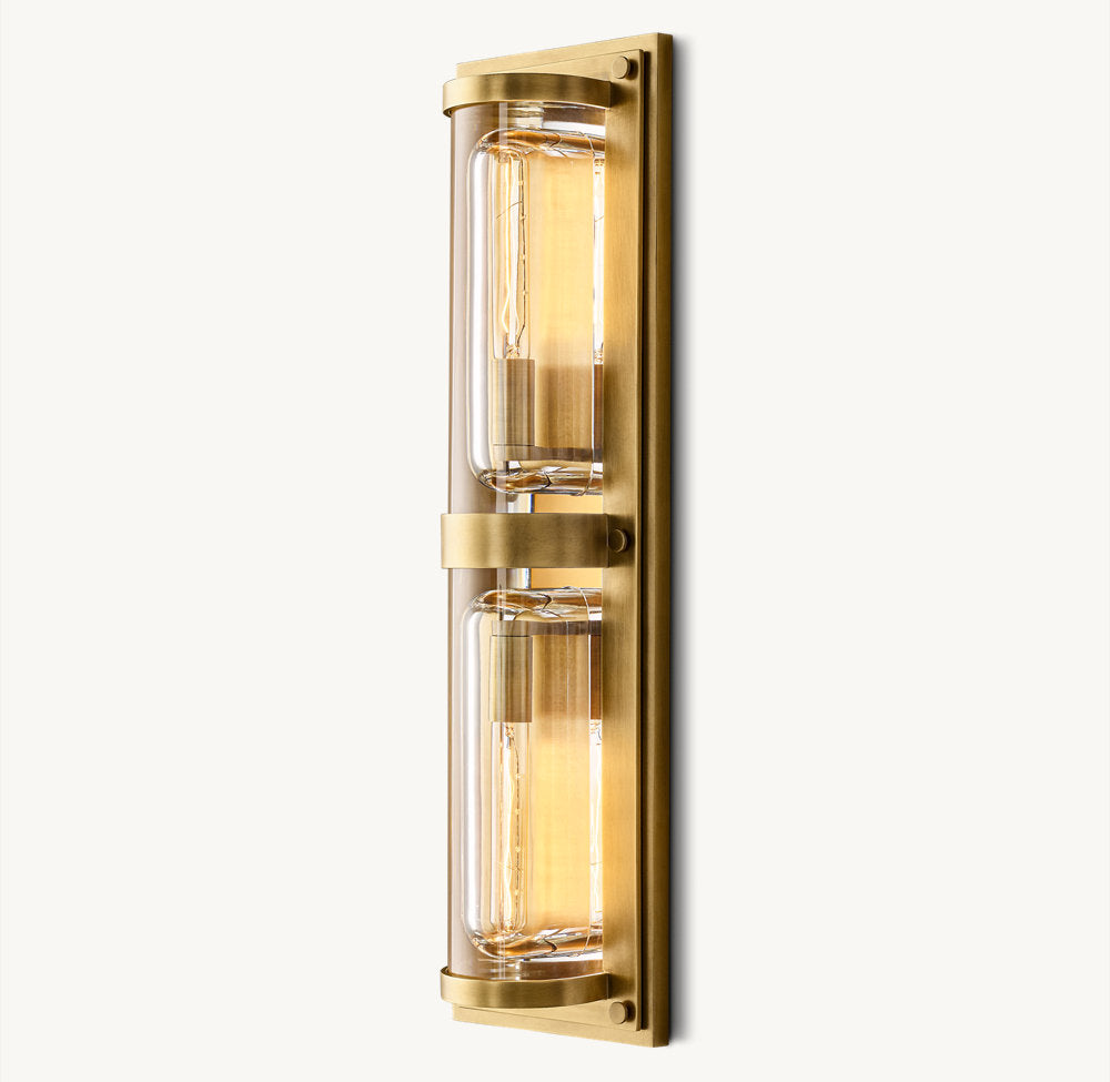 Savile Circular Linear Sconce, Bathroom Wall Sconce, detail 9