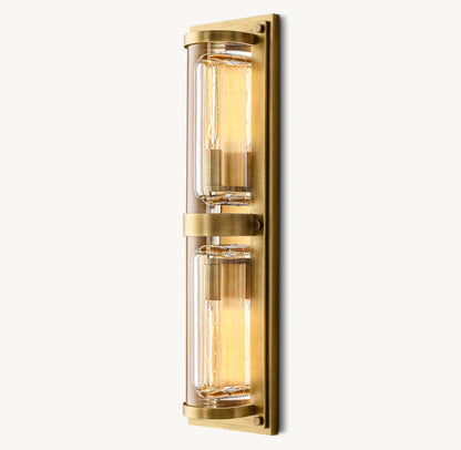 Savile Circular Linear Sconce, Bathroom Wall Sconce, detail 9