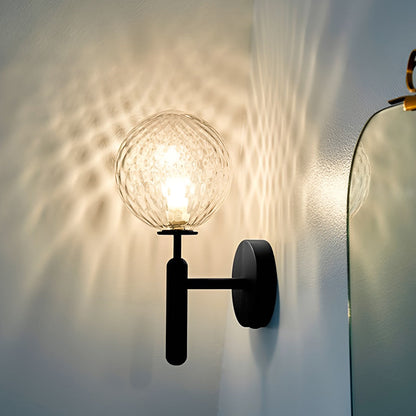 Glass Ball Shaped 5W LED Nordic Wall Light, Bedroom Wall Sconce, H 13in