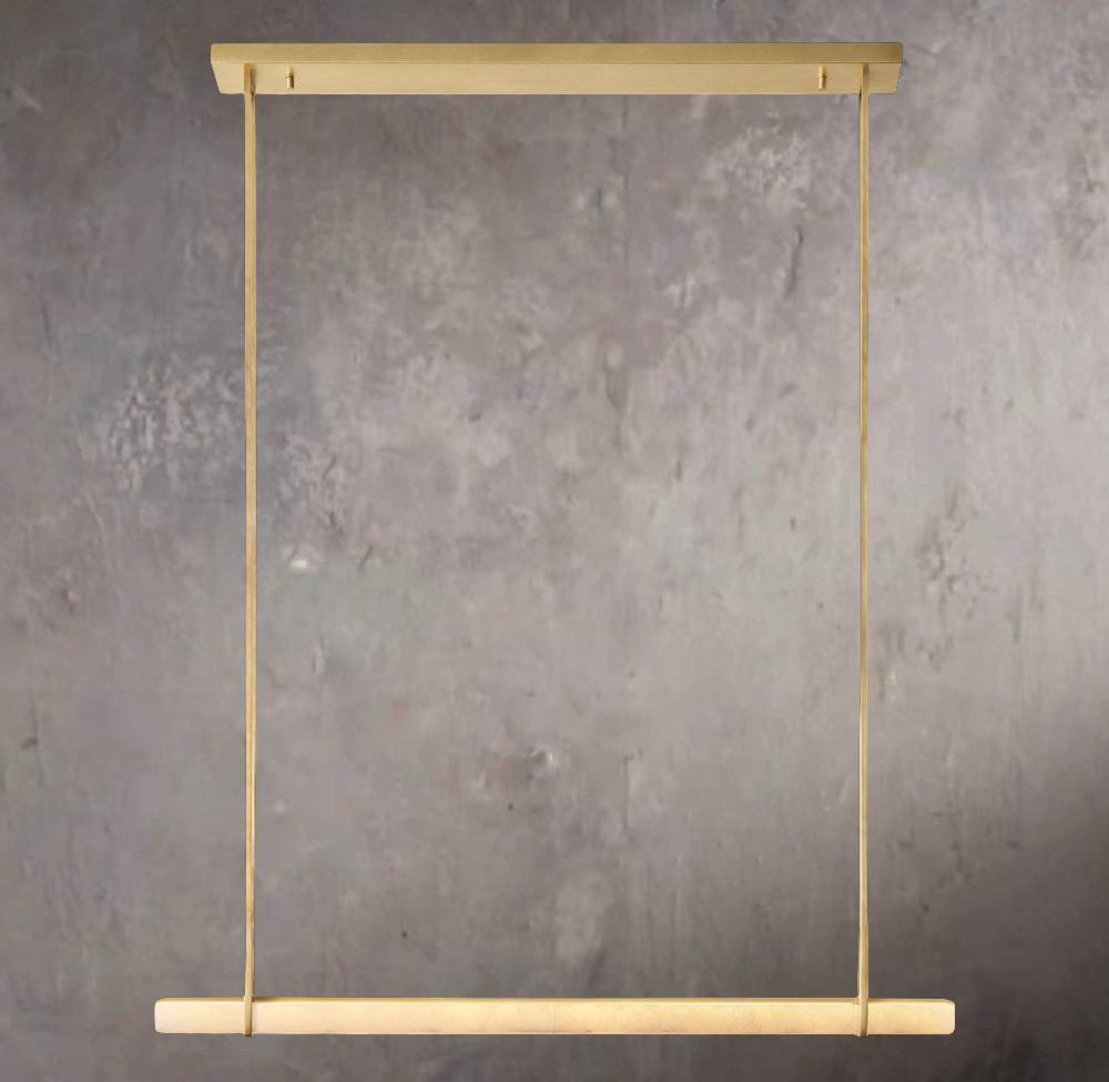 Alabaster Audubon 60" Single Bar Linear Chandelier - Tianguang Alabaster Lighting
