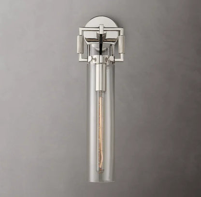 Machinist Glass Cylinder Wall Light 16", Bathroom Wall Sconce, detail 12