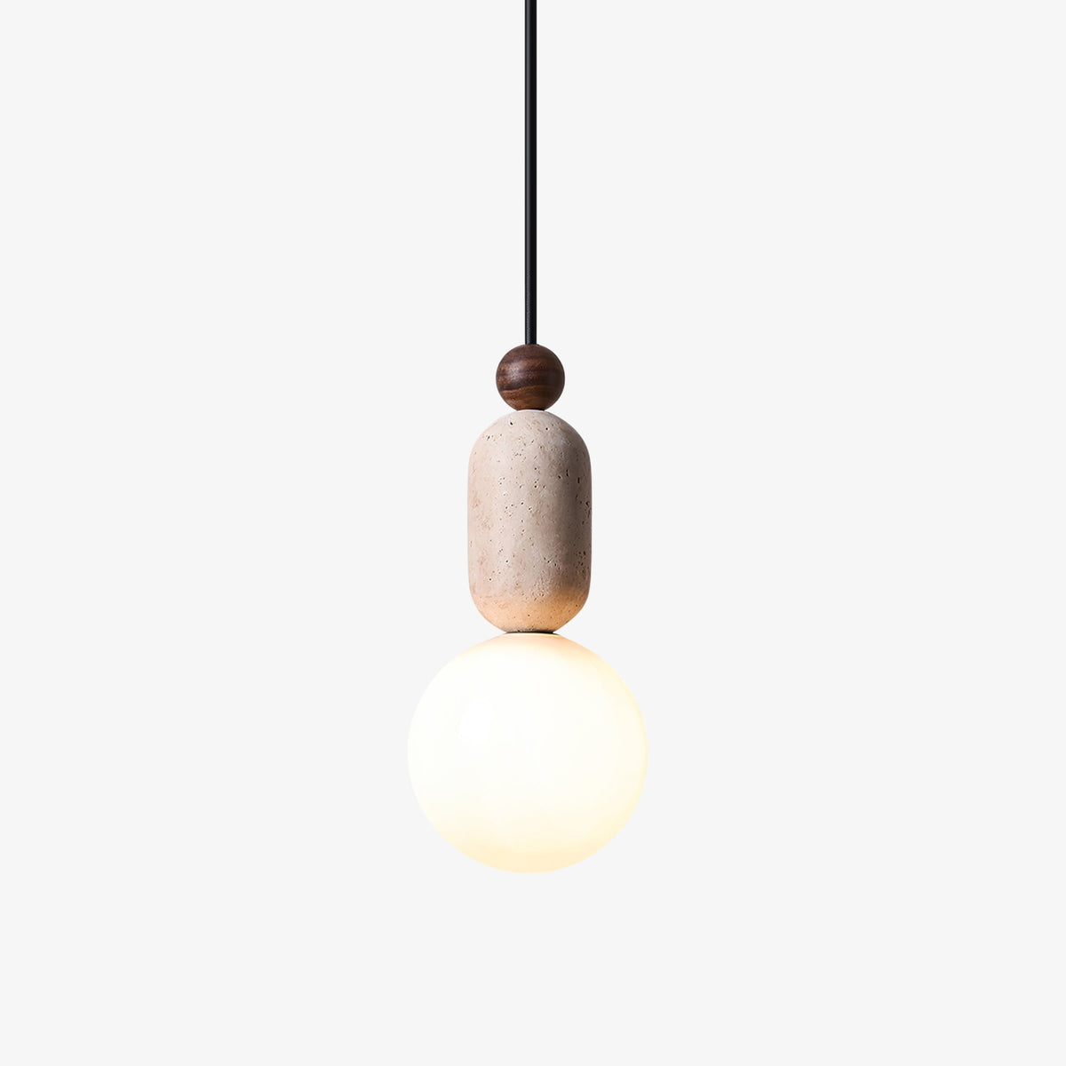 Forma Travertine Pendant Light - Tianguang Alabaster Lighting