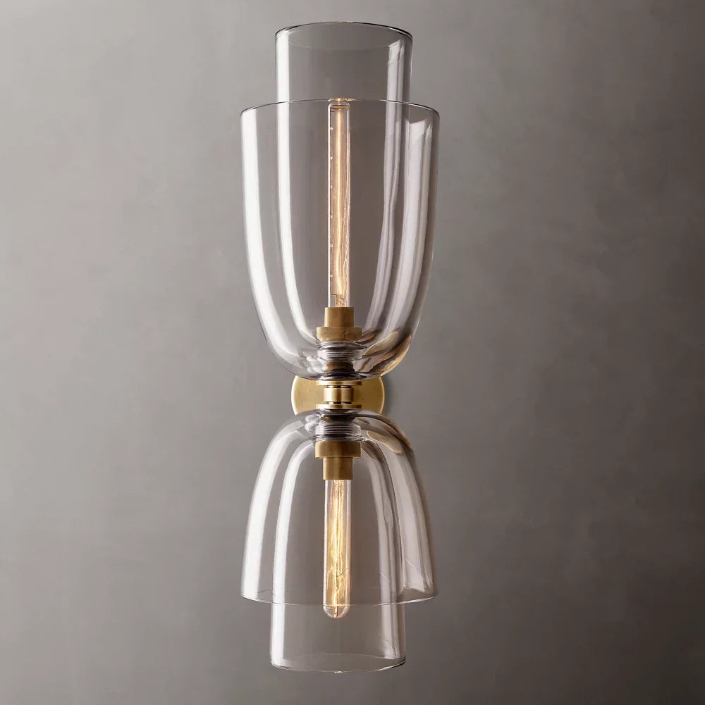 Blom Clear Glass Cloche Grand Wall Light, Bathroom Wall Sconce, detail 5