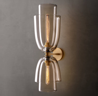 Blom Clear Glass Cloche Grand Wall Light, Bathroom Wall Sconce, detail 4