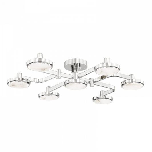 Meander Alabaster Chandelier 29 in W x 6 in H - Tianguang Alabaster Lighting