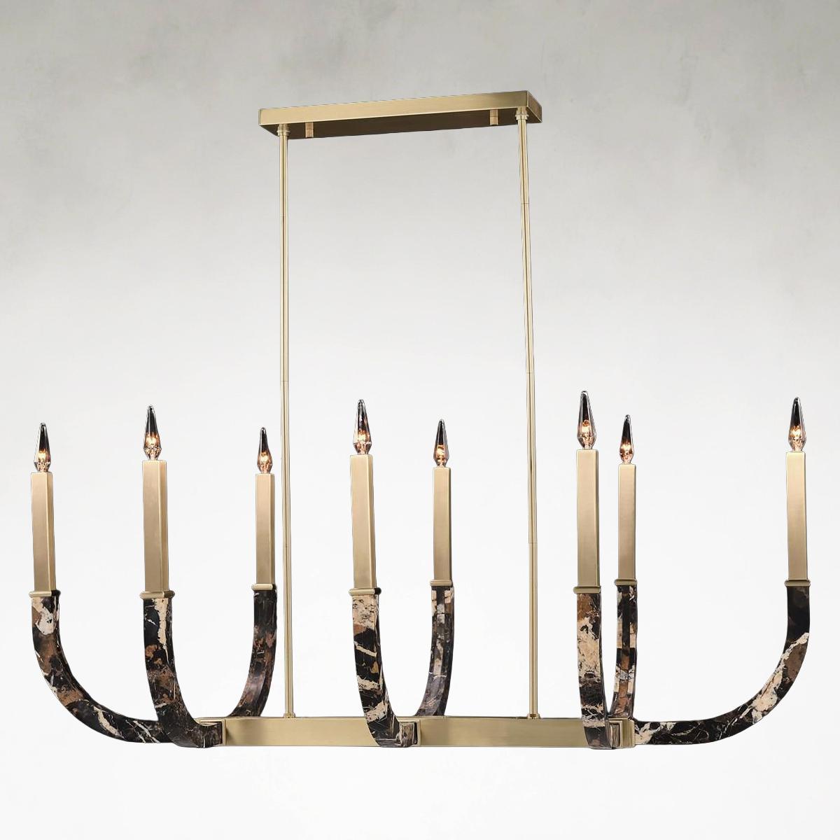 Hampton Courts 56.5 inch Grand Marble Chandelier Ceiling Light - Tianguang Alabaster Lighting