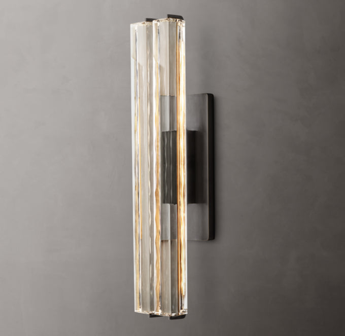 Audubon Crystal Double Wall Light, Hardwired Wall Sconce, detail 13