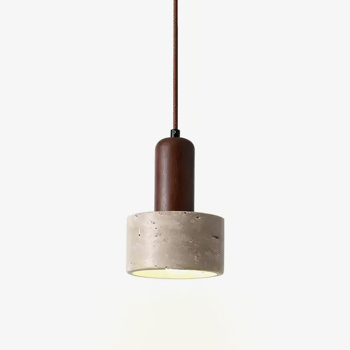 Liam Round Travertine Pendant Lamp - Tianguang Alabaster Lighting