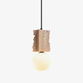 Terra Orb Travertine Pendant Lamp - Tianguang Alabaster Lighting