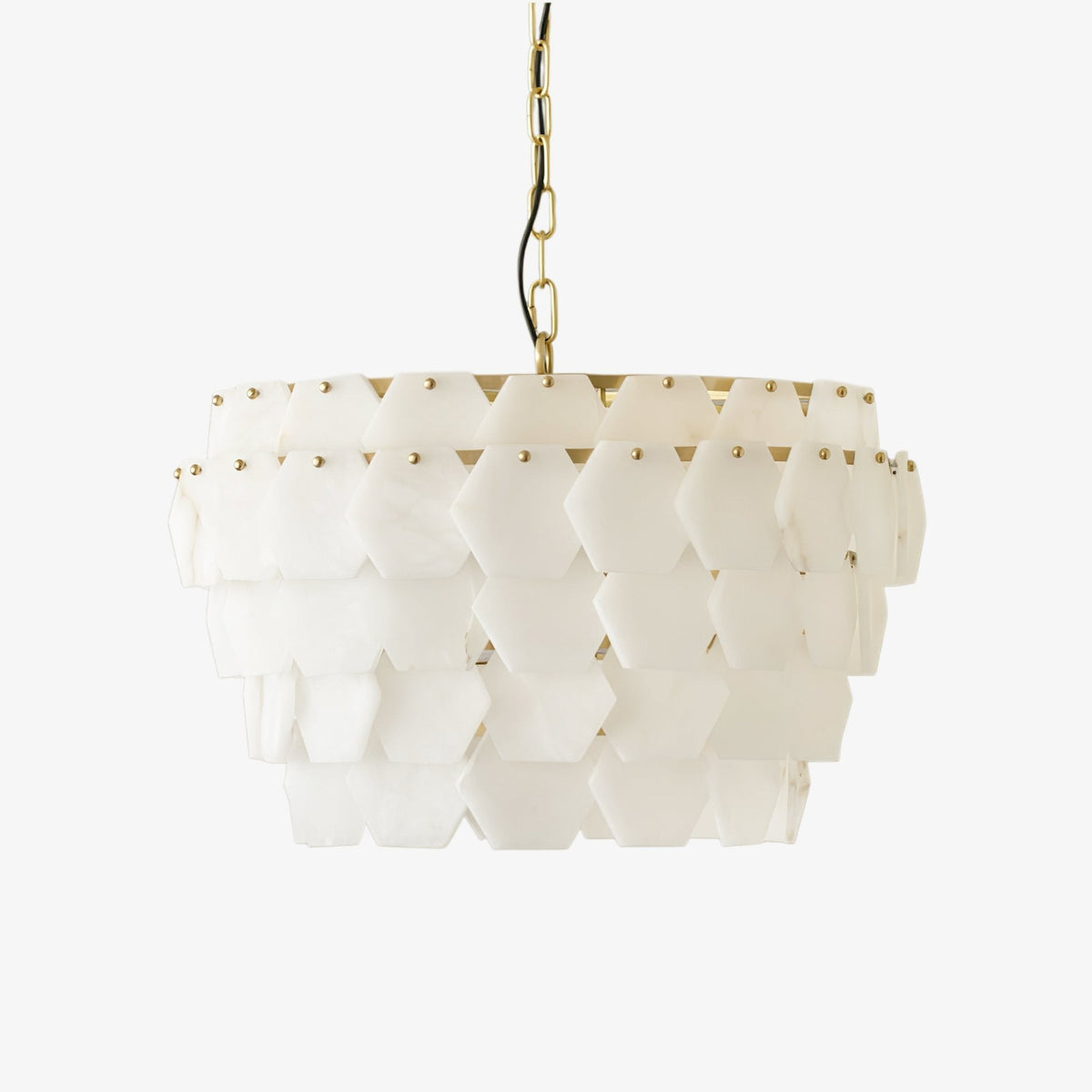 Hexa Cloud Alabaster Pendant Light Chandelier - Tianguang Alabaster Lighting