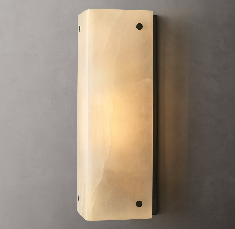Reynard Alabaster Wall Light, Bathroom Wall Sconce, detail 6