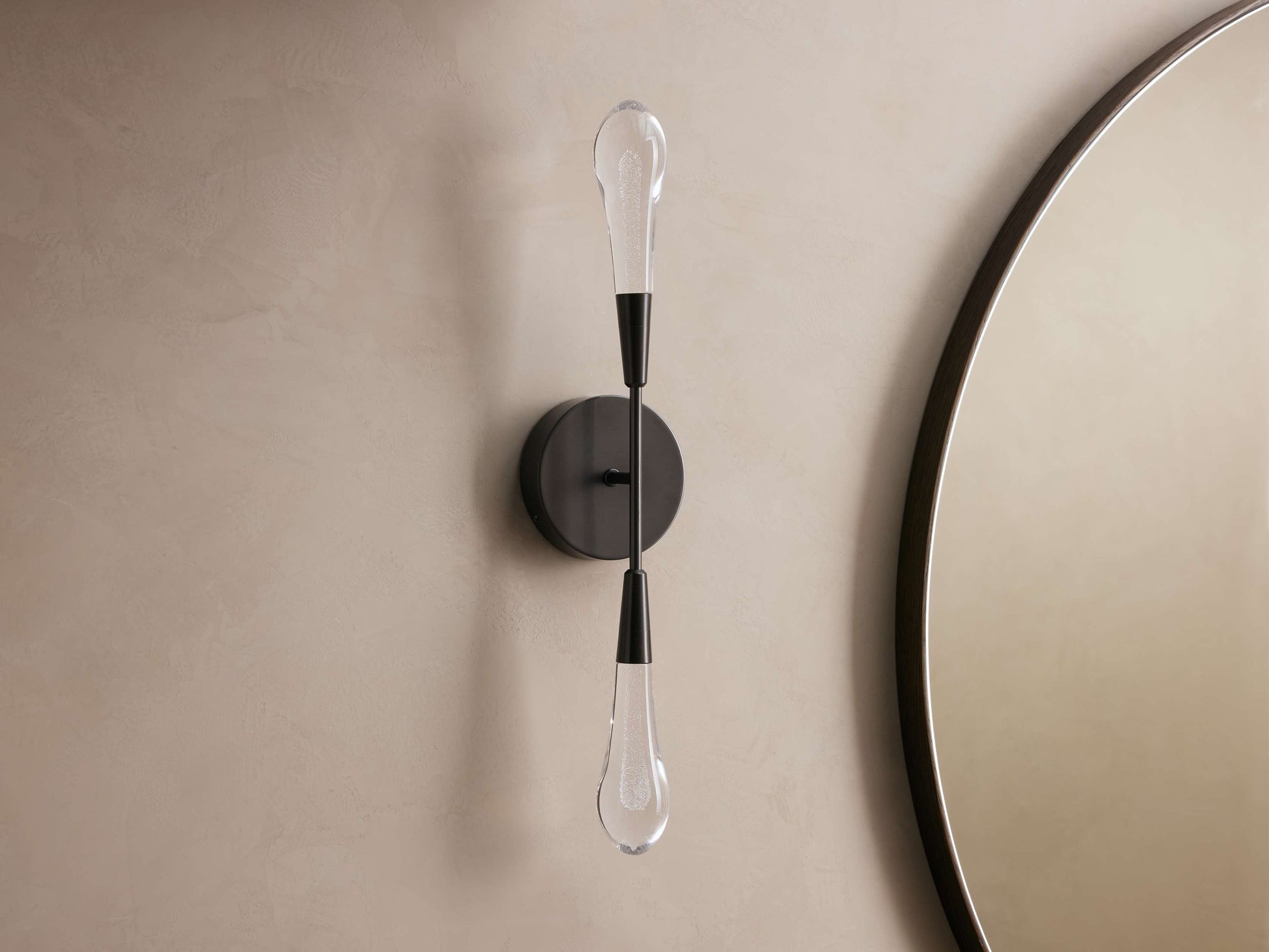 Soltaire Double Wall Light, Hardwired Wall Sconce, detail 10