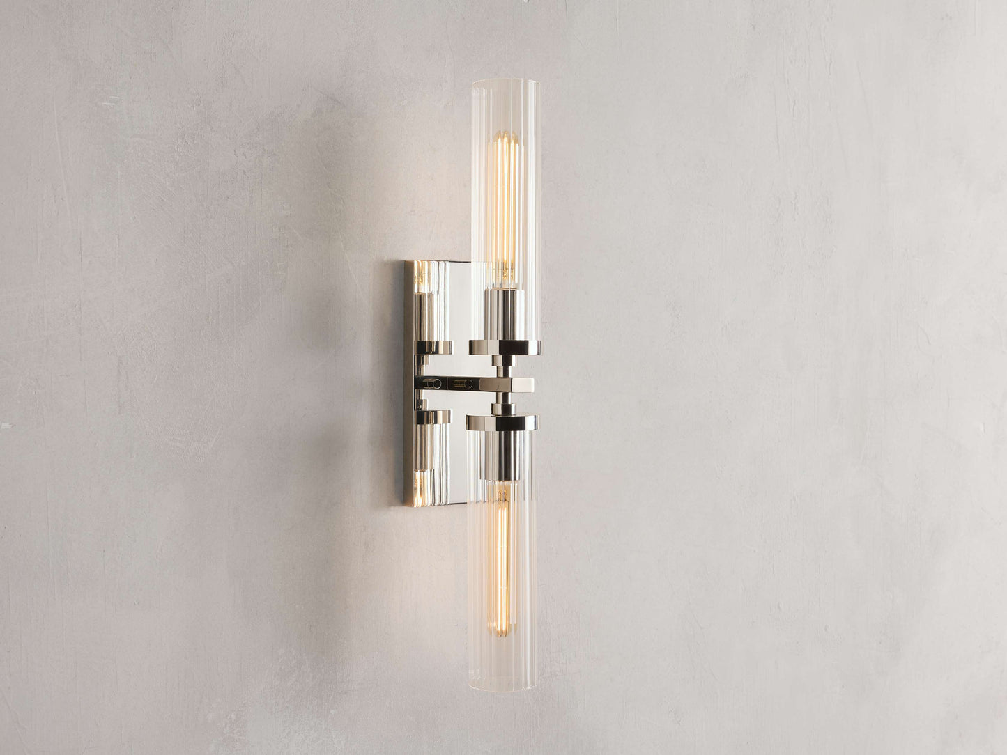 Andreas Double Wall Light, Hardwired Wall Sconce, 4.5" w x 0.75" d x 10" h