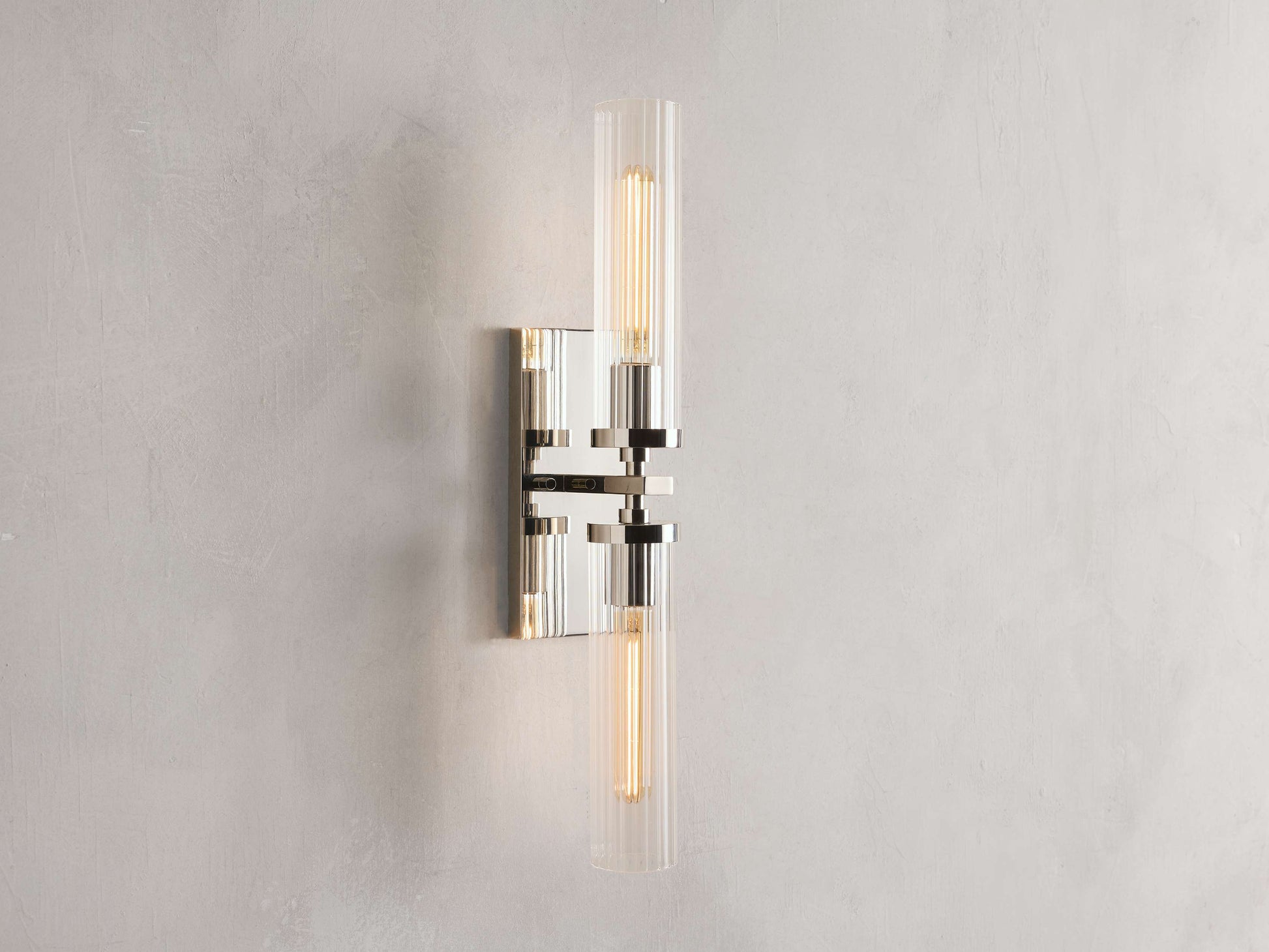 Andreas Double Wall Light, Hardwired Wall Sconce, 4.5" w x 0.75" d x 10" h