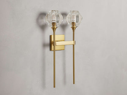 Amoroso Double Wall Light, Hardwired Wall Sconce, detail 4