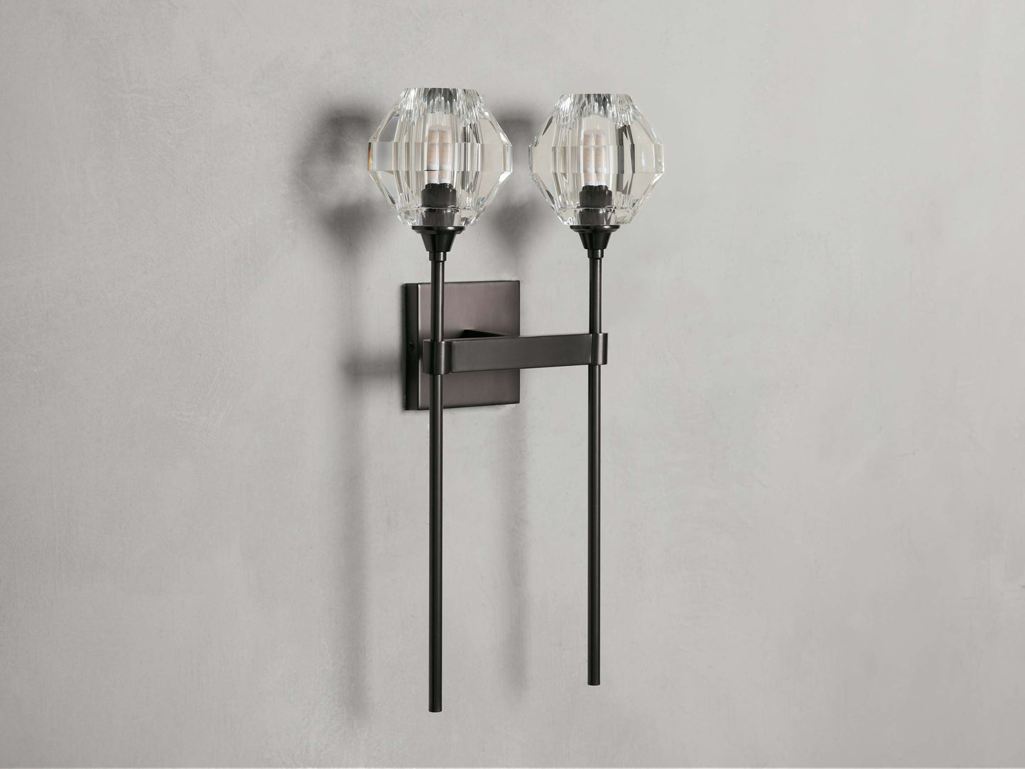 Amoroso Double Wall Light, Hardwired Wall Sconce, detail 7