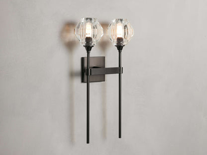 Amoroso Double Wall Light, Hardwired Wall Sconce, detail 3