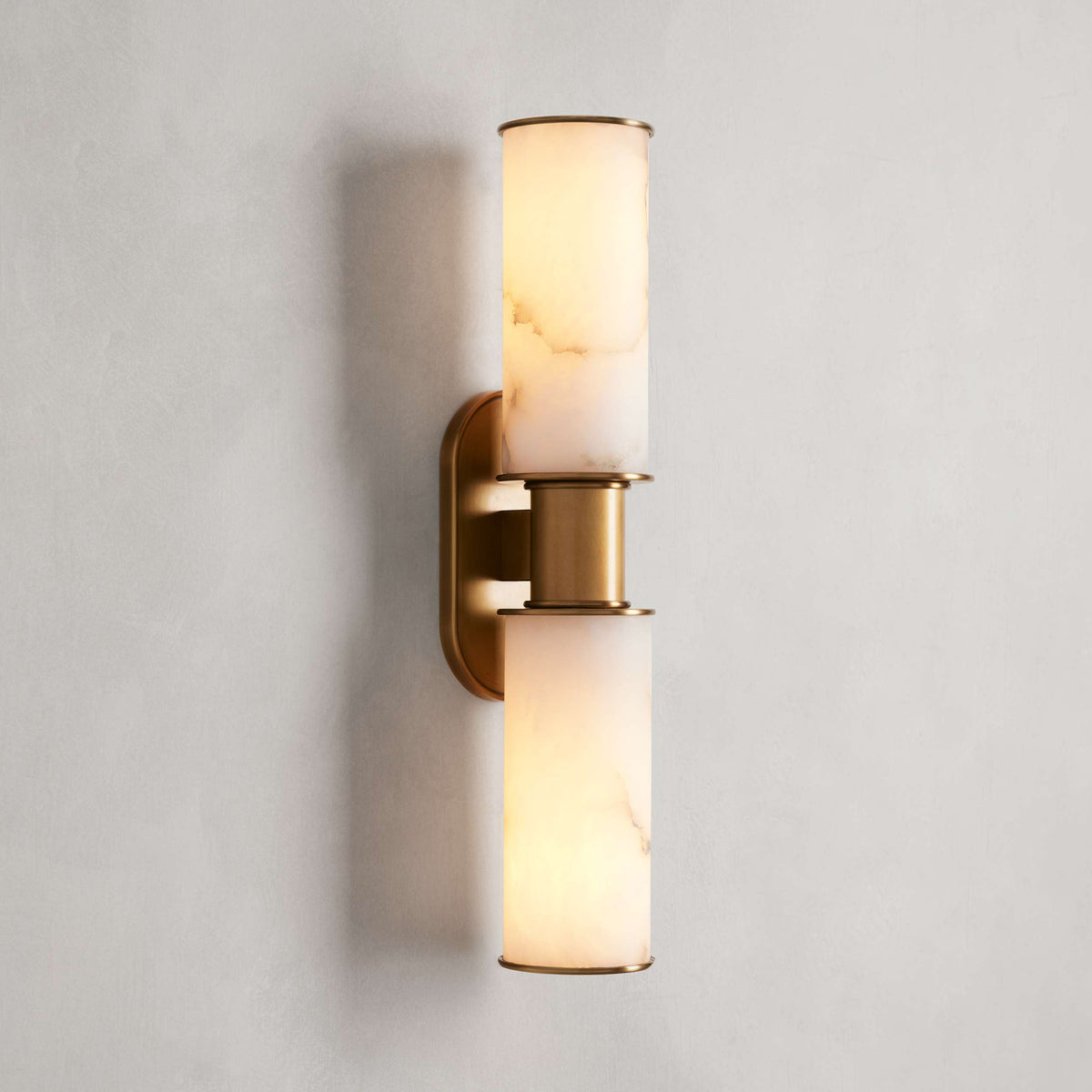 Harlin Double Sconce in Alabaster - Tianguang Alabaster Lighting