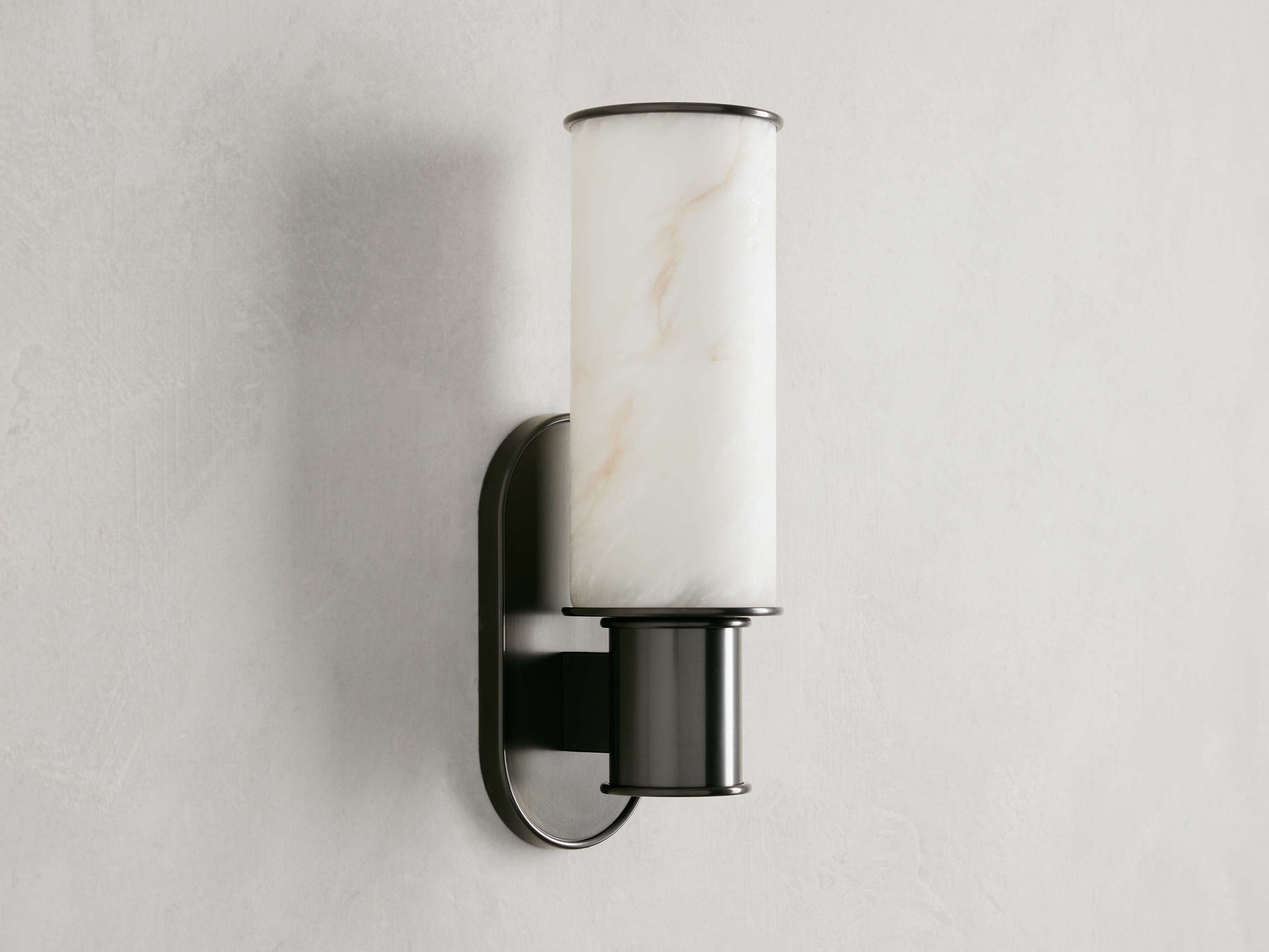 Harlin Wall Light in Alabaster, Hardwired Wall Sconce, detail 6