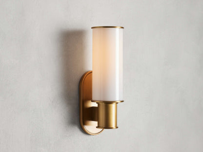 Harlin Wall Light in Milk, Hardwired Wall Sconce, detail 2