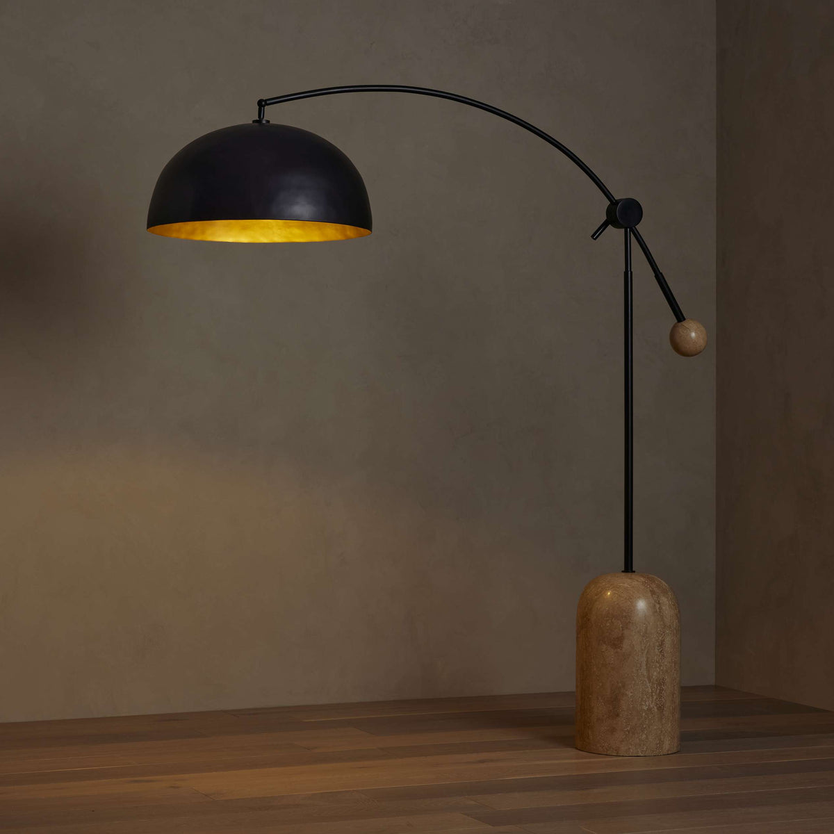 Portia Travertine Floor Lamp - Tianguang Alabaster Lighting