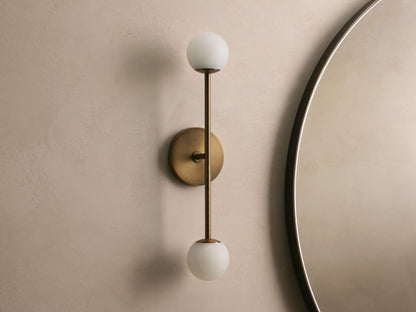 Girouette Double Wall Light, Hardwired Wall Sconce, detail 3