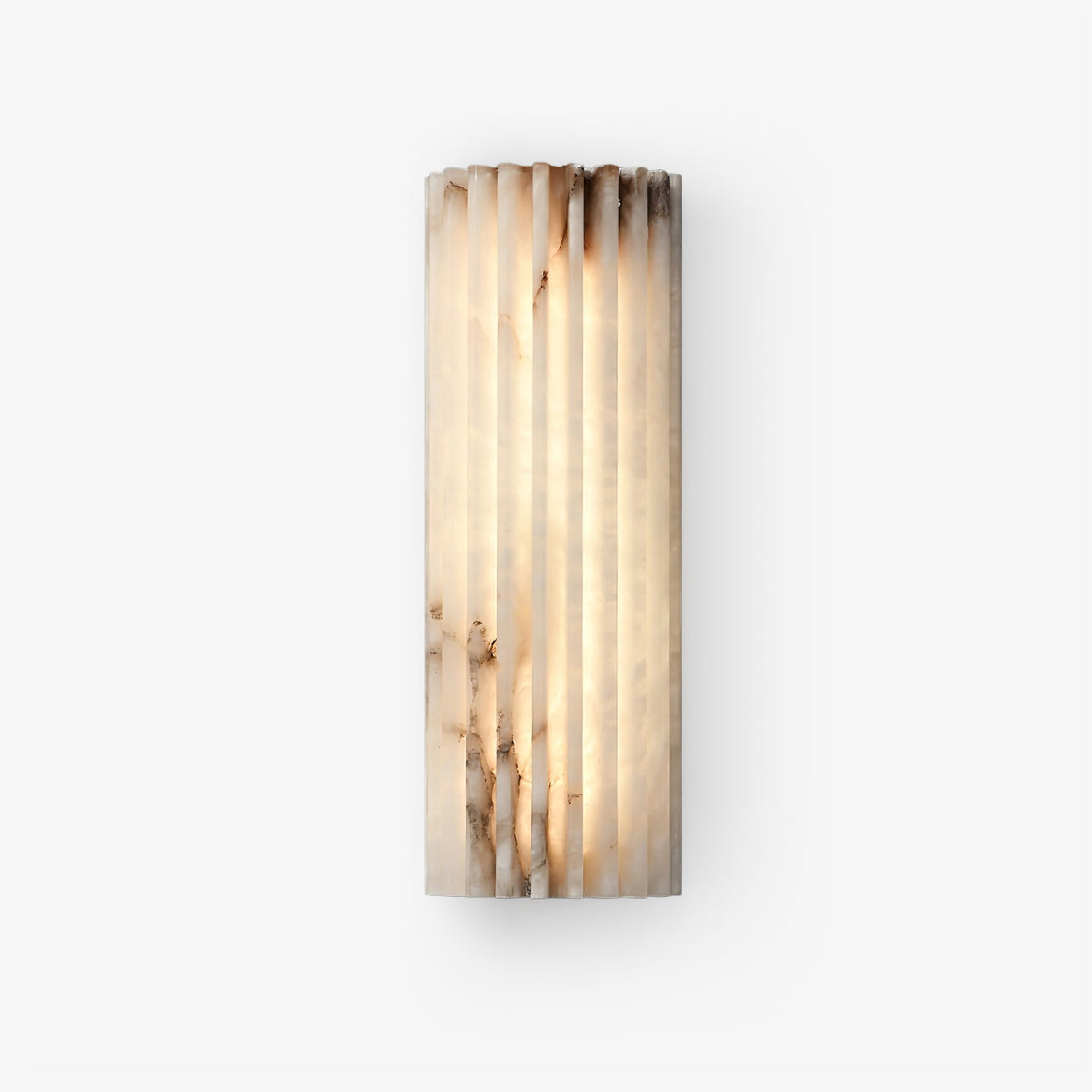 Alvia Alabaster Wall Light 10 cm W x 30 cm H White - Tianguang Alabaster Lighting