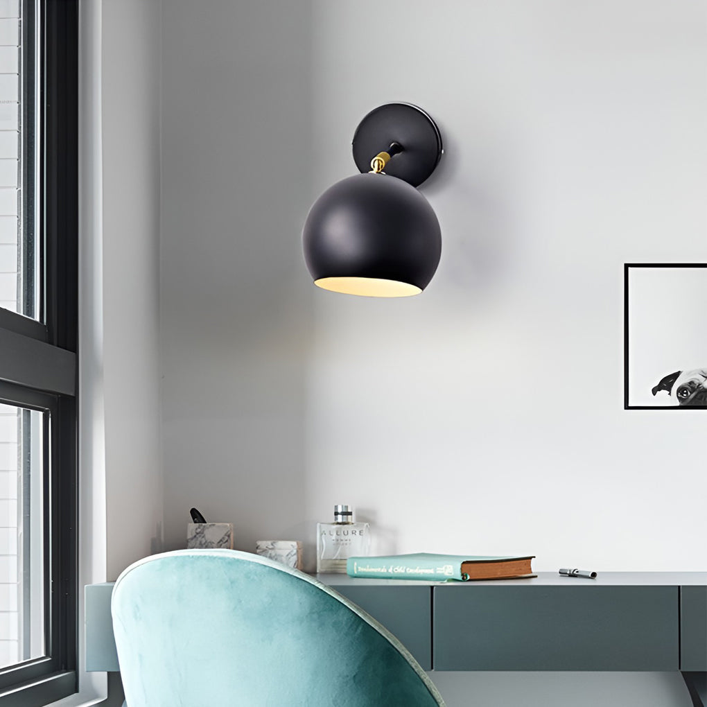 Adjustable Hemispherical Nordic Plug-In Wall Light, Plug-In Wall Sconce, detail 5