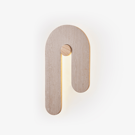 Loop U Travertine Wall Sconce - Tianguang Alabaster Lighting
