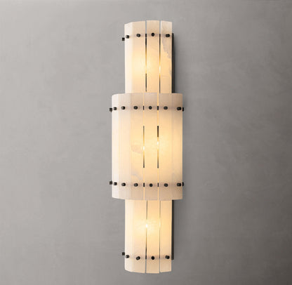 San Marco Alabaster Grand Circular Sconce, Bedroom Wall Sconce, detail 9