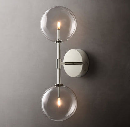 Glass Globe Linear Wall Light, Bathroom Wall Sconce, detail 15