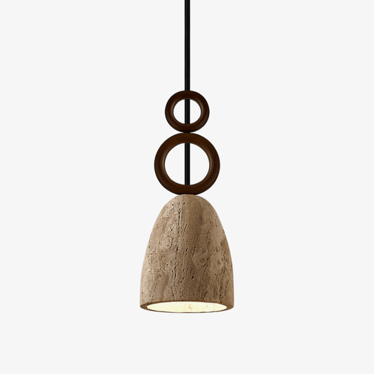 Stone Bell Rings Travertine Pendant Light - Tianguang Alabaster Lighting