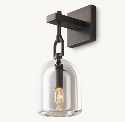 Botanist Cloche Wall Light, Bedroom Wall Sconce, detail 11