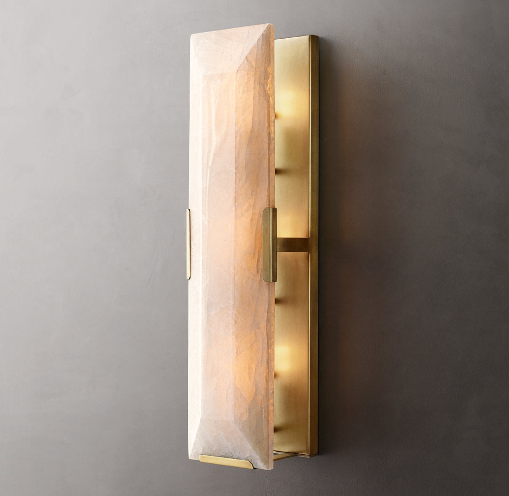 Harlow Calcite Linear Sconce - Tianguang Alabaster Lighting