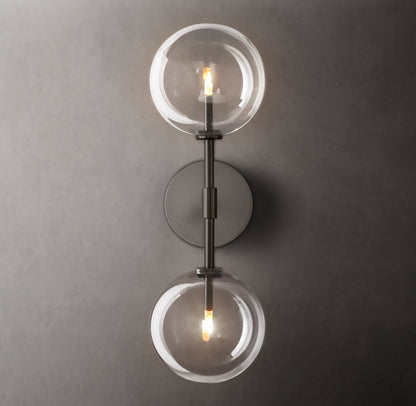 Glass Globe Linear Wall Light, Bathroom Wall Sconce, detail 10