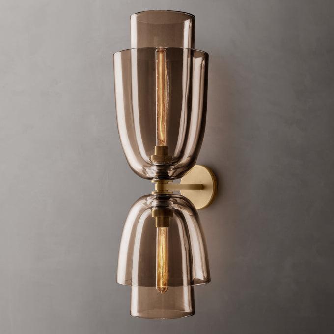 Blom Amber Glass Cloche Grand Wall Light, Bathroom Wall Sconce, detail 9