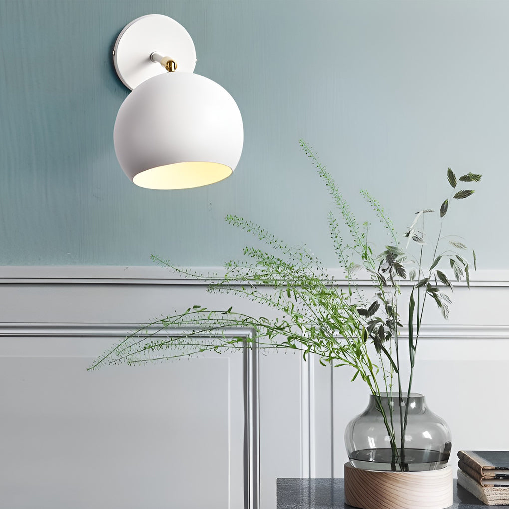 Adjustable Hemispherical Nordic Plug-In Wall Light, Plug-In Wall Sconce, detail 2