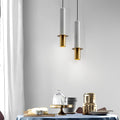 Elongated Cylindrical Terrazzo LED Post-Modern Marble Chandelier Spotlight - Tianguang Alabaster Lighting