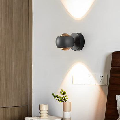 Creative Up and Down Light LED Contemporary Wall Light Wall Washer Lights, Bedroom Wall Sconce, Aluminum, Dia 4in
