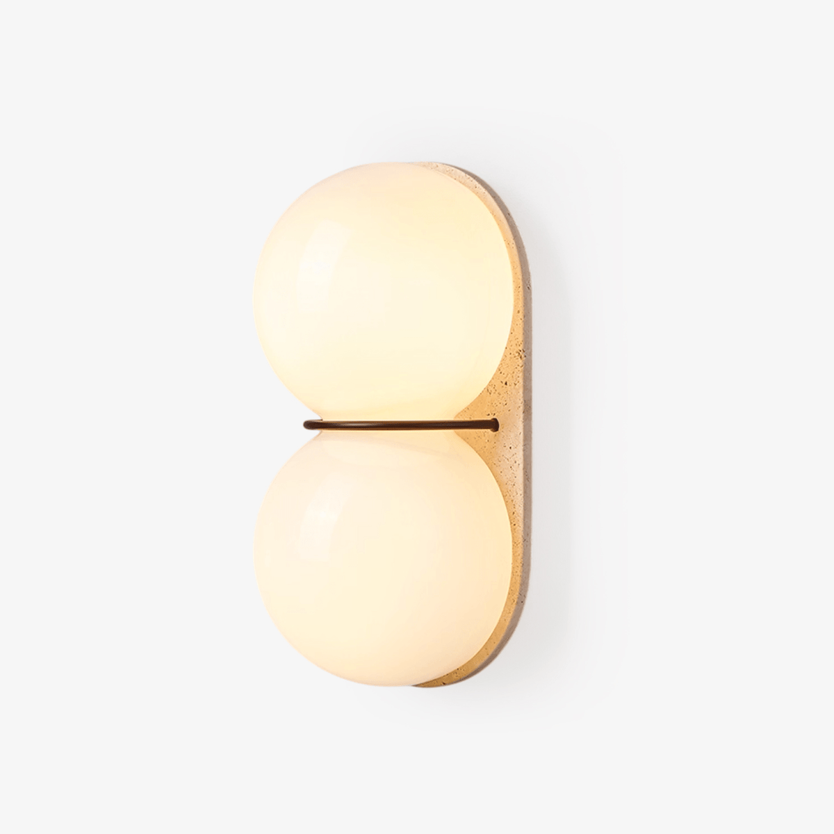 Double Globe Travertine Wall Sconce - Tianguang Alabaster Lighting